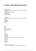 Chapter 1 Microbiology Test bank 