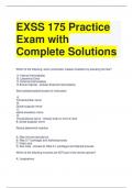 EXSS 175 Practice Exam with Complete Solutions