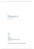 OCR 2023  GCE PhysicsA H156/01:Breadth in physics AS Level Question Paper&Mark Scheme (Merged)