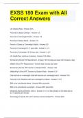 EXSS 180 Exam with All Correct Answers