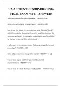 UA-APPRENTICESHIP-RIGGING-FINAL EXAM WITH ANSWERS