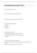 PN 404 Mental Health Test 3 questions well answered graded A+