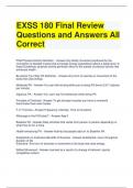 EXSS 180 Final Review Questions and Answers All Correct