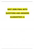 MIST-2090-FINAL WITH QUESTIONS AND ANSWERS GUARANTEED A+