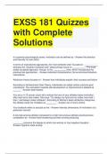 Bundle For EXSS 181 Quizzes with Complete Solutions