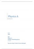 OCR 2023  GCE Physics A H556/01:Modelling physics A Level Question Paper&Mark Scheme (Merged)