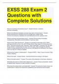 EXSS 288 Exam 2 Questions with Complete Solutions