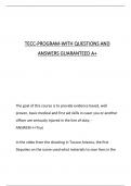 TECC-PROGRAM-WITH QUESTIONS AND ANSWERS GUARANTEED A+