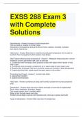 EXSS 288 Exam 3 with Complete Solutions