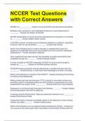 NCCER Test Questions with Correct Answers 