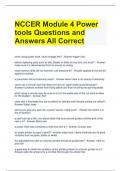 NCCER Module 4 Power tools Questions and Answers All Correct 