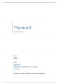 OCR 2023  GCE PhysicsB H157/01:Foundations of physics AS Level Question Paper&Mark Scheme (Merged)
