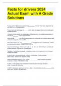 Facts for drivers 2024 Actual Exam with A Grade Solutions