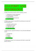 Test Bank For Anatomy and Physiology 11th Edition By Kevin T. Patton, Frank Bell, Terry Thompson, Peggie Williamson | | 9780323775717 | Chapter 1-48 | Complete Questions And Answers A+