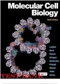 Test Bank for Molecular Cell Biology 9th Edition by Harvey Lodish