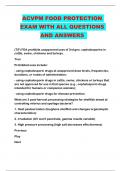 ACVPM FOOD PROTECTION EXAM WITH ALL QUESTIONS AND ANSWERS 