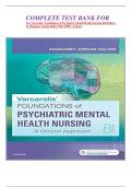 COMPLETE TEST BANK FOR  For Varcarolis' Foundations of Psychiatric-Mental Health Nursing 8th Edition by Margaret Jordan Halter PhD APRN (Author)