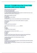 Network+ N10-008 All-in-One Exam Guide Questions with Correct Answers 