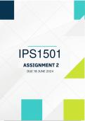 IPS1501 Assignment 2 Due 18 June 2024