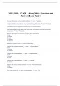 NTRI 2000 - EXAM 1 - Doug White | Questions and Answers| Exam Review