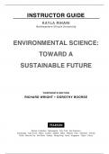 Official© Solutions Manual to Accompany Environmental Science Toward A Sustainable Future,Wright,13e