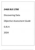 (WGU D468) BUS 2780 Discovering Data Objective Assessment Guide Q & A 2024.