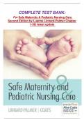 COMPLETE TEST BANK:   For Safe Maternity & Pediatric Nursing Care Second Edition by Luanne Linnard-Palmer Chapter 1-38| latest update 