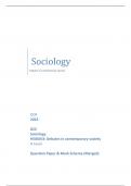 OCR 2023  GCE Sociology H580/03: Debates in contemporary society A Level  Question Paper & Mark Scheme (Merged