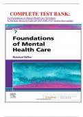 COMPLETE TEST BANK: For Foundations of Mental Health Care 7th Edition by Michelle Morrison-Valfre RN BSN MHS FNP (Author)latest update 