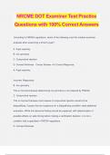 NRCME DOT Examiner Test Practice Questions with 100% Correct Answers