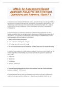 AMLS: An Assessment-Based Approach AMLS PreTest II Revised Questions and Answers / Sure A +