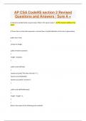 AP CSA CodeHS section 2 Revised Questions and Answers / Sure A +