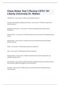Class Notes Test 3 Review CSTU 101 Liberty University Dr. Walker