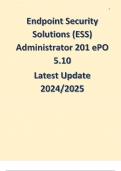 ESS Administrator 201 ePO 5.10 Exam