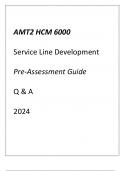 (WGU AMT2) HCM 6000 Service Line Development Pre-Assessment Guide Q & A 2024.