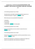 NUR 257 final  ACTUAL EXAM QUESTIONS AND CORRECT DETAILED ANSWERS ALREADY GRADED A+ 100%
