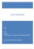 OCR 2023  GCSE Business J204/01:Business 1:business activity,marketing and people   Question Paper & Mark Scheme (Merged)