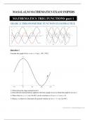 Grade 12 trigonometric graphs exam practice part 1