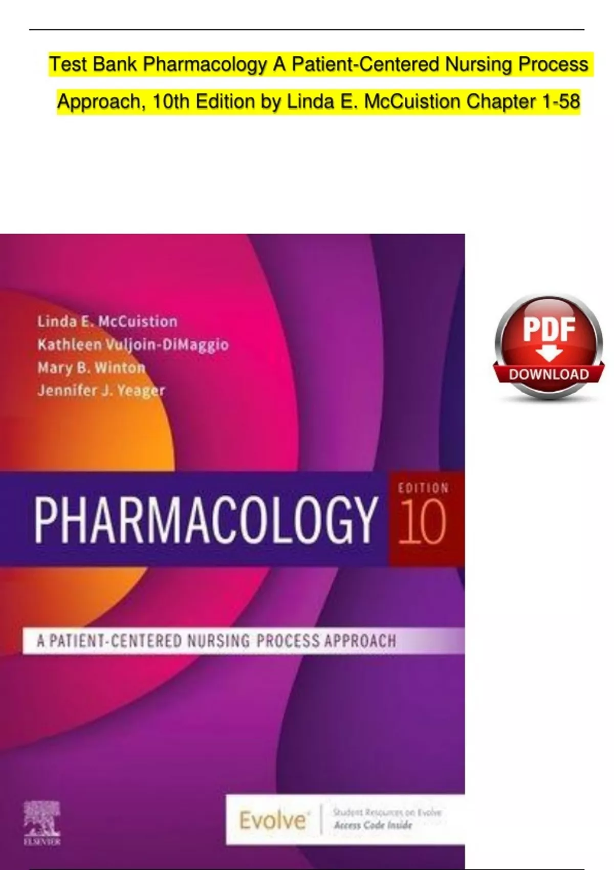 Test Bank For Pharmacology A Patient-Centered Nursing Process Approach ...