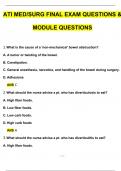 Med-Surg Final ATI questions & Module  Questions and Answers 2024 / 2025 (Verified Answers by Expert)