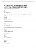 HESI A2 MATH QUESTIONS AND ANSWERS WITH SOLUTIONS 2024