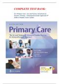 COMPLETE TEST BANK:  For Primary Care: Art And Science Of Advanced Practice Nursing - Aninterprofessional Approach 6th Edition Dunphy Latest Update.