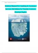 Solution Manual For Auditing and Assurance Services 9th Edition by Timothy Louwers, Penelope Bagley| Verified Chapter's 1 - 12 | Complete