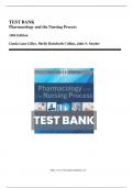 Pharmacology and the Nursing Process 10th Edition TEST BANK 9780323827973