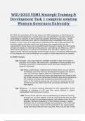 WGU D353 VEM1 Strategic Training & Development Task 1 complete solution Western Governors University