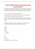 AAPC CPB Practice Exam questions with correct answers