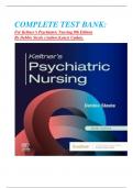 COMPLETE TEST BANK: For Keltner’s Psychiatric Nursing 9th Edition By Debbie Steele (Author)Latest Update.