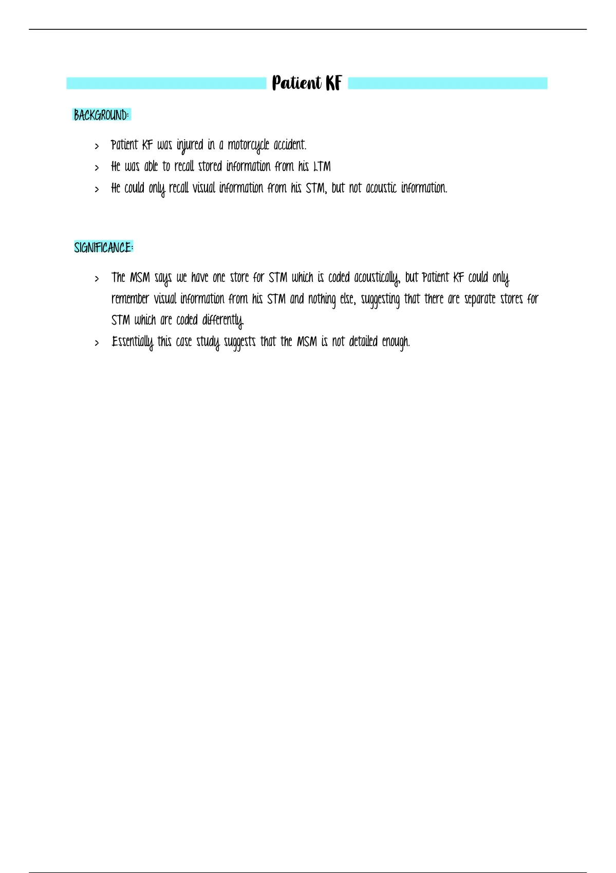 kf case study procedure