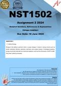 NST1502 Assignment 2 (COMPLETE ANSWERS) 2024 - DUE 18 June 2024