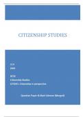 OCR 2023  GCSE Citizenship Studies J270/01: Citizenship in perspective